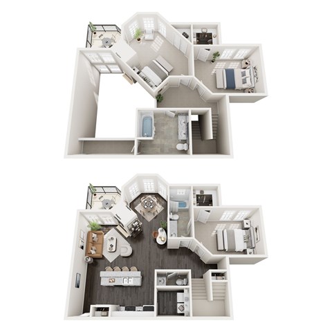 Floor plan for 3 beds, 2.5 baths, 1685 sqft